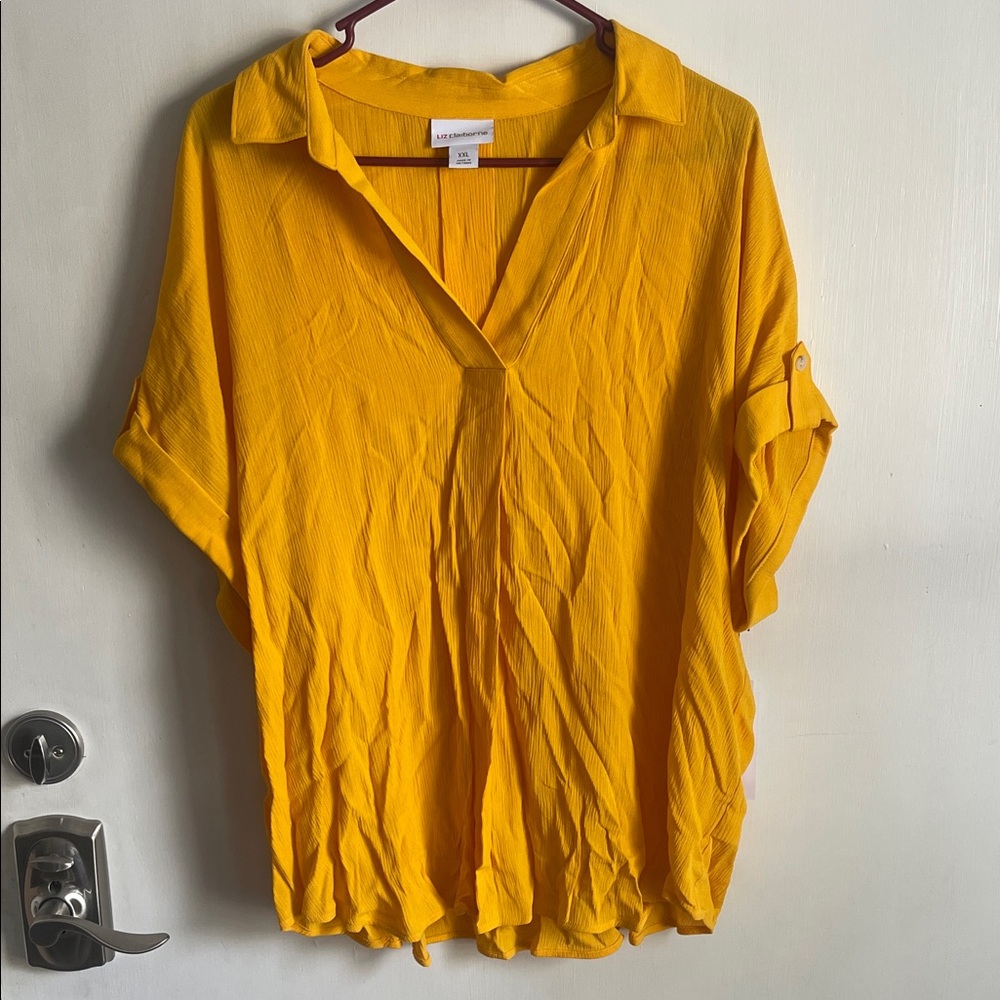Liz Claiborne Vibrant Yellow Blouse